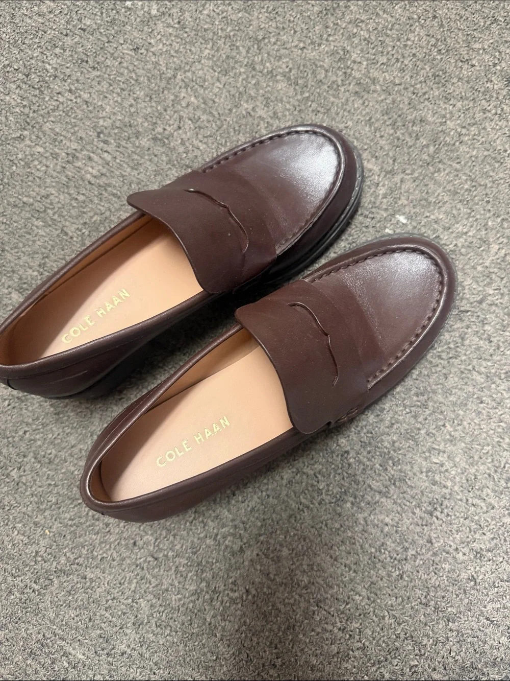 Cole Haan Dark Brown Leather Penny Loafers